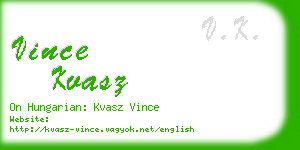 vince kvasz business card